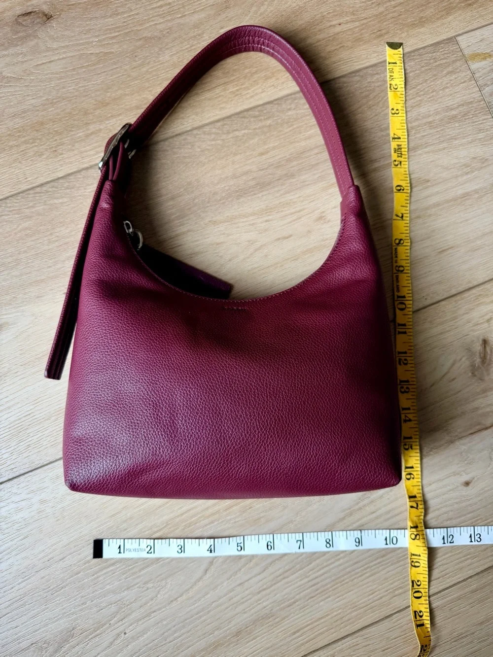 BAGGU Mahogany Recycled Leather Shoulder Bag